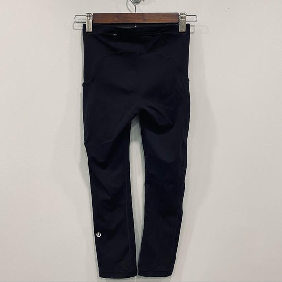 Lululemon Pants - LULULEMON 2 Black Speed Up Crop 21" Leggings Athletic Athleisure Running W6AL7S